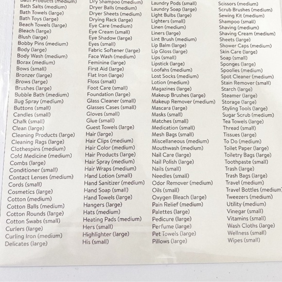 NEW Rae Dunn BATHROOM & LAUNDRY 180 Clear Organizing Labels - Picture 8 of 8